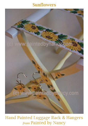 Luggage Rack hand painted by Nancy